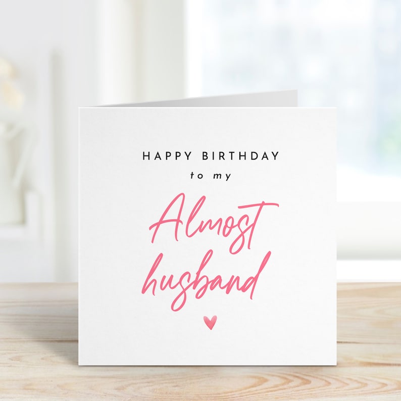 Happy Birthday to my almost husband card Husband to be Hubby Happy Birthday Fianc Card Fiance Gifts For Him Partner Future Husband Gift