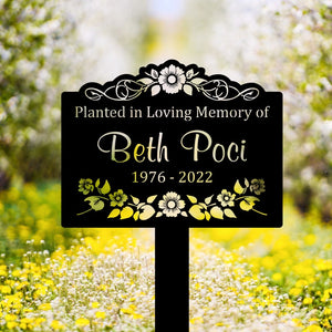 Custom Memorial Tree Sign With Stake, Metal Name Plate, Metal Memorial Marker, Tree Plaque Marker, Memorial Marker, Metal Garden Marker,Gift