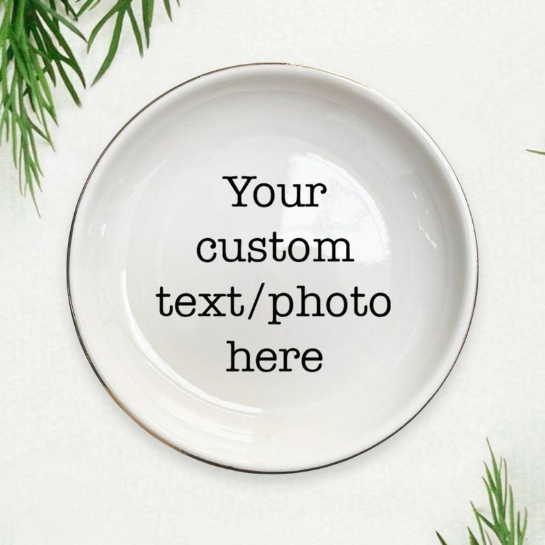 Personalized Name W/ College logo Ring Dish, University Jewelry Dish,College Trinket Jewelry Dish,Class of 2025,Custom Graduation Gift