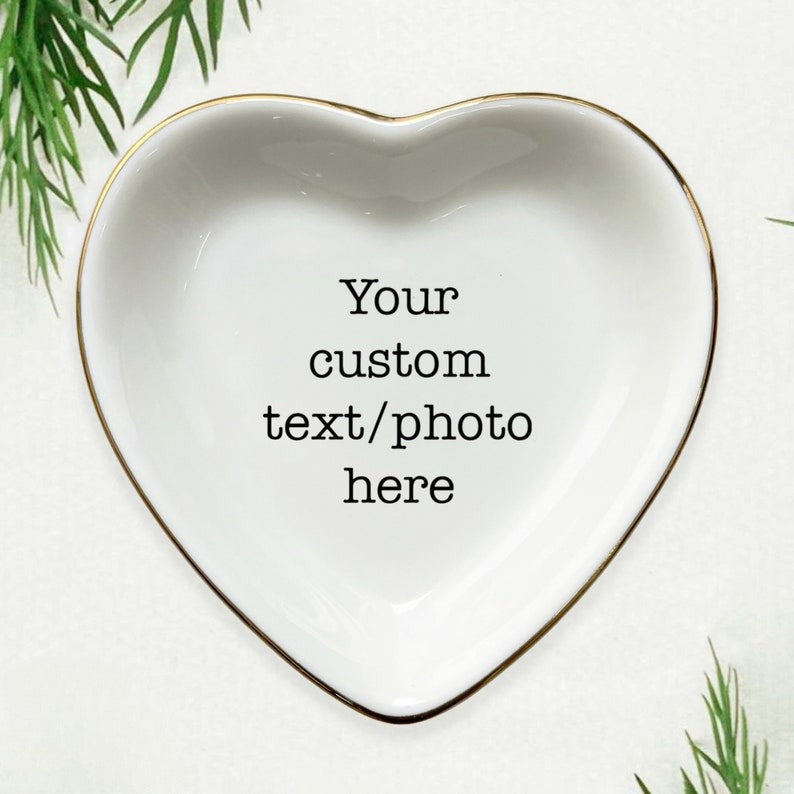 Personalized Name W/ College logo Ring Dish, University Jewelry Dish,College Trinket Jewelry Dish,Class of 2025,Custom Graduation Gift