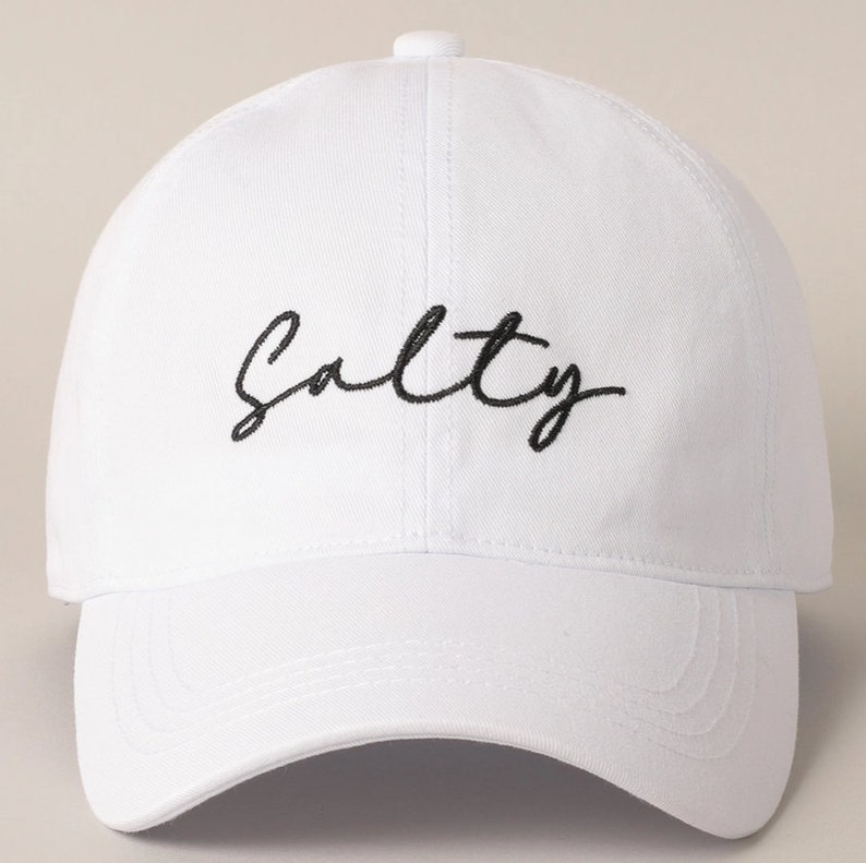 Salty Hat, Stay Salty, Trendy Hat, Fish Hat, Embroidered Sun Hat, Beach Bum, Baseball Cap, Embroidery Cap, Embroidered Hat, Washed Cotton il_794xN.6069786228_qpbs.jpg