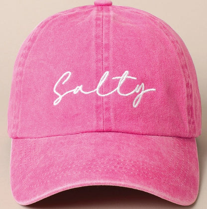 Salty Hat, Stay Salty, Trendy Hat, Fish Hat, Embroidered Sun Hat, Beach Bum, Baseball Cap, Embroidery Cap, Embroidered Hat, Washed Cotton il_794xN.6069786272_rj8n.jpg