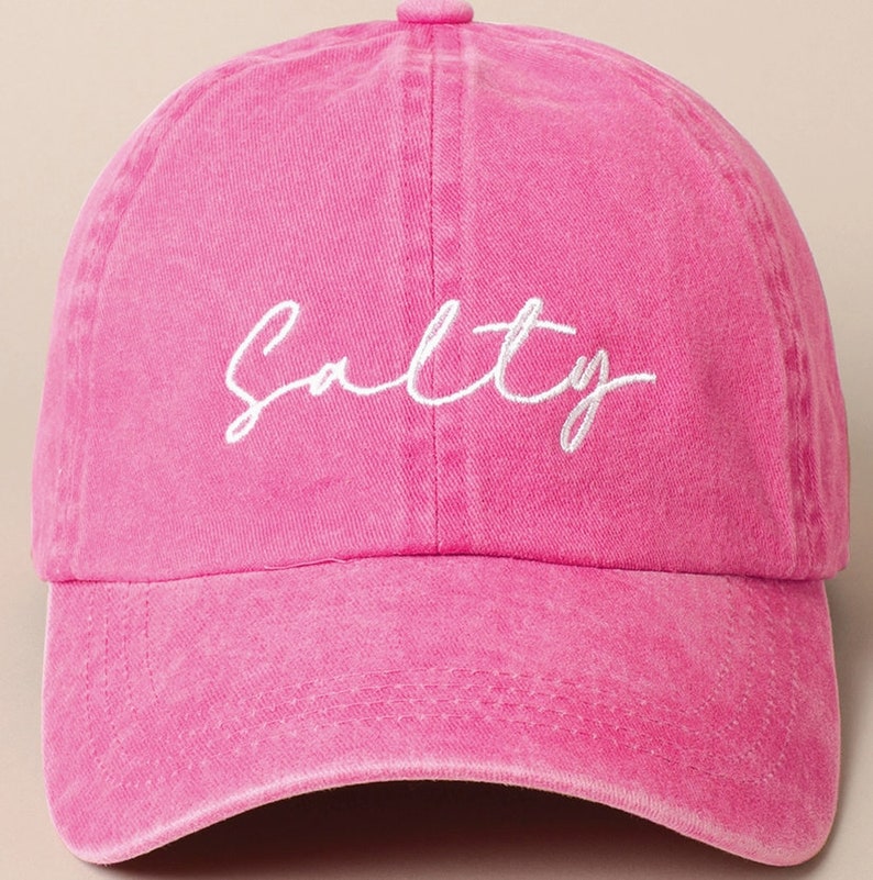 Salty Hat, Stay Salty, Trendy Hat, Fish Hat, Embroidered Sun Hat, Beach Bum, Baseball Cap, Embroidery Cap, Embroidered Hat, Washed Cotton il_794xN.6069786272_rj8n.jpg