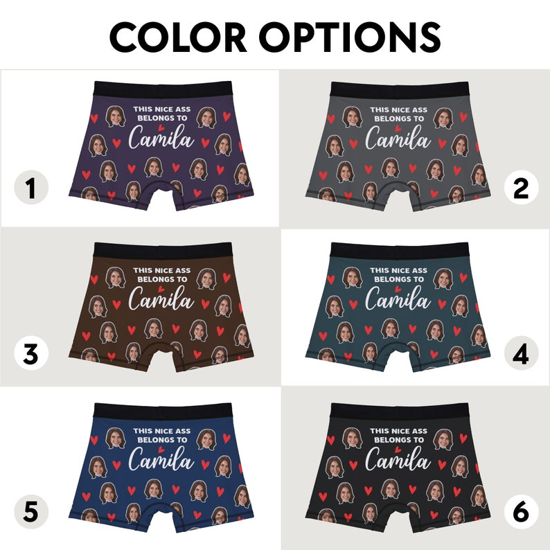 Personalized Valentines Day Gift for Him, Custom Face Boxer, Cotton Anniversary Gift for Husband, Funny Boyfriend Gift, Fiance Gift