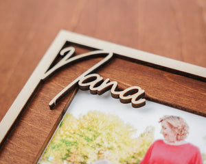 Personalized Photo Frame, Custom Wood Picture Frame, Couple Picture Frame, Engagement Frame, Gift For Family, Gift for Mom, Gigi, Nana Gifts