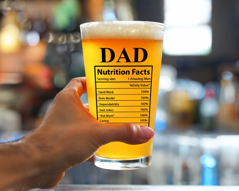 Custom Kids Names Beer Glass, Dad Gift From Daughter Son, Fathers Day Gift, Personalized Gift For Dad, Dad Birthday Gift, Dad Beer Glass