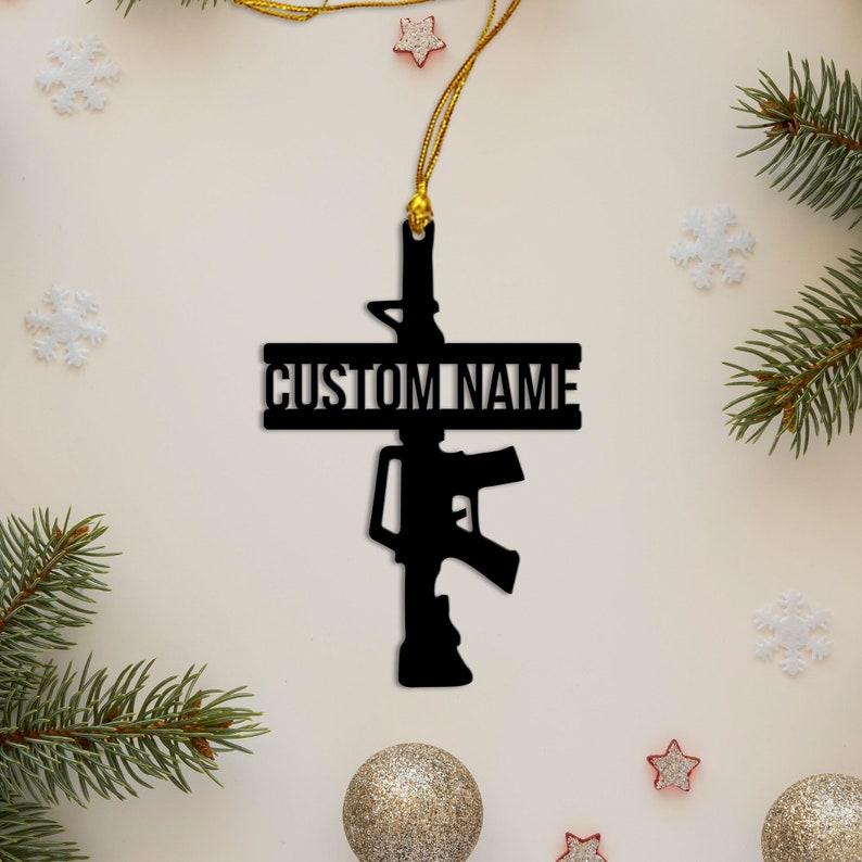 Custom 2nd Amendment Ornament Metal, Gift for Veterans, Police Gift Hunter Gift, Personalized Christmas Ornament, Military Gift, Patriotic