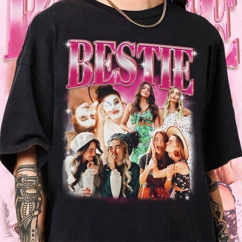 Custom Vintage Bestie Bootleg Shirt, Custom Your Own Bootleg Idea Shirt, Best Friend Bootleg Rap Tee, BFF Birthday Gift, Bachelorette Gift