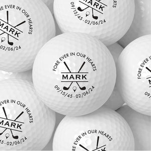 Personalized Memorial Golf Ball Favor Custom Funeral Gift Custom Memorial Golf Ball Celebration of Life Memento Funeral Service