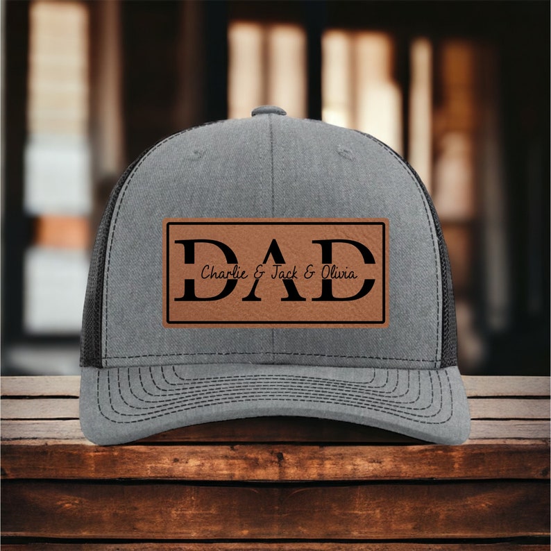 Custom Dad Hat with Kids Names - Personalized Dad Hat - Fathers Day Gift for Dad - Dad Trucker Hat - Gift from Kids, Daughter, Son, Children