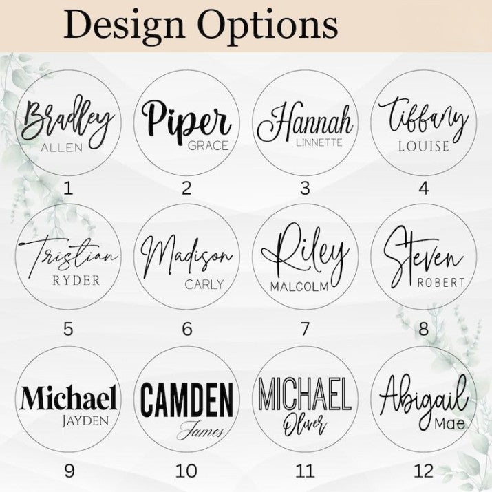 Personalize Round Plaque, Nursery Name Sign, 3D Wooden Baby Name Sign, Nursery Wall Art, Baby Shower, Name Sign For Nursery, Round Name Sign