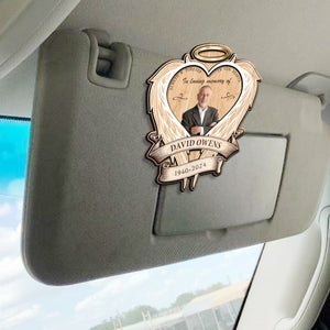 In Loving Memory Photo Clip for Car, Custom Memorial Photo Car Visor Clip, Memorial Photo, Father's Day In Heaven, Forever In Our Hearts