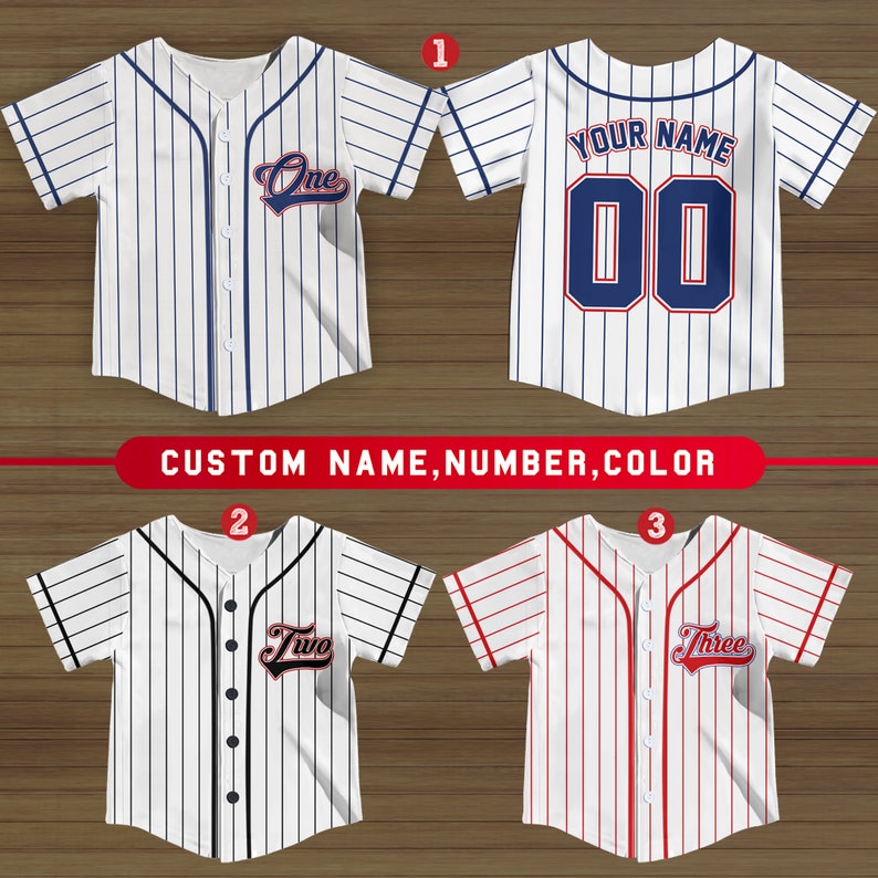 Personalized Kid Youth Baseball Jersey, Rookie Year Baseball, 1st 2nd 3rd birthday boy jersey, custom birthday baseball, Boys kids jerseys