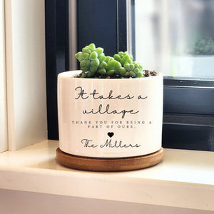 Gift for Neighbor, Moving Away Gift, Neighbor Christmas Gift, Personalized Planter, Succulent Gift, Small Plant Pot, Small Gift