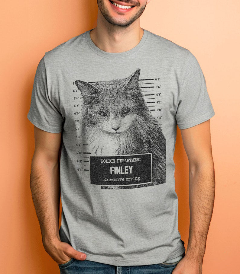 Funny pet portrait mugshot shirt dog lovers dog mom dog dad custom gift personalized pet tee for owners Personalized shirt Dog Lovers Mother's Day Gift For Dog Mom