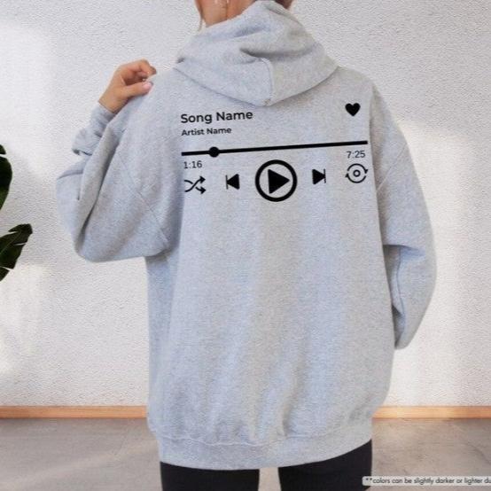 Custom Song Name Hoodie, Music Lover Sweatshirt, Custom Artist Name Sweatshirt, Music Hoodie, Custom Concert Hoodie,Favorite Song Sweatshirt