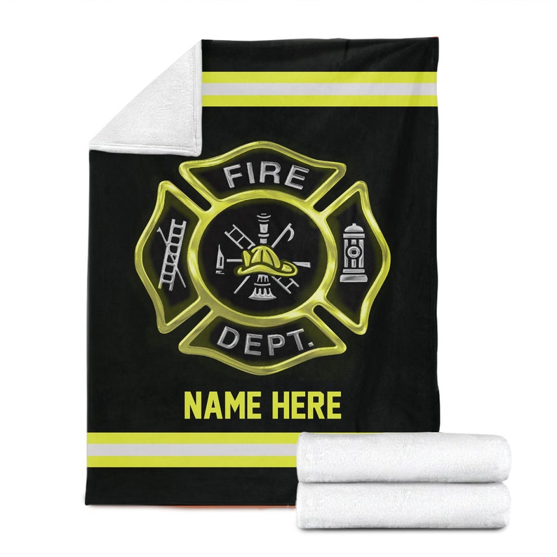 Custom Firefighter Blanket, Gift For Firefighter, Firefighter Thin Red Line Throw Blanket, Firefighter Gifts, Fire Department Gifts.