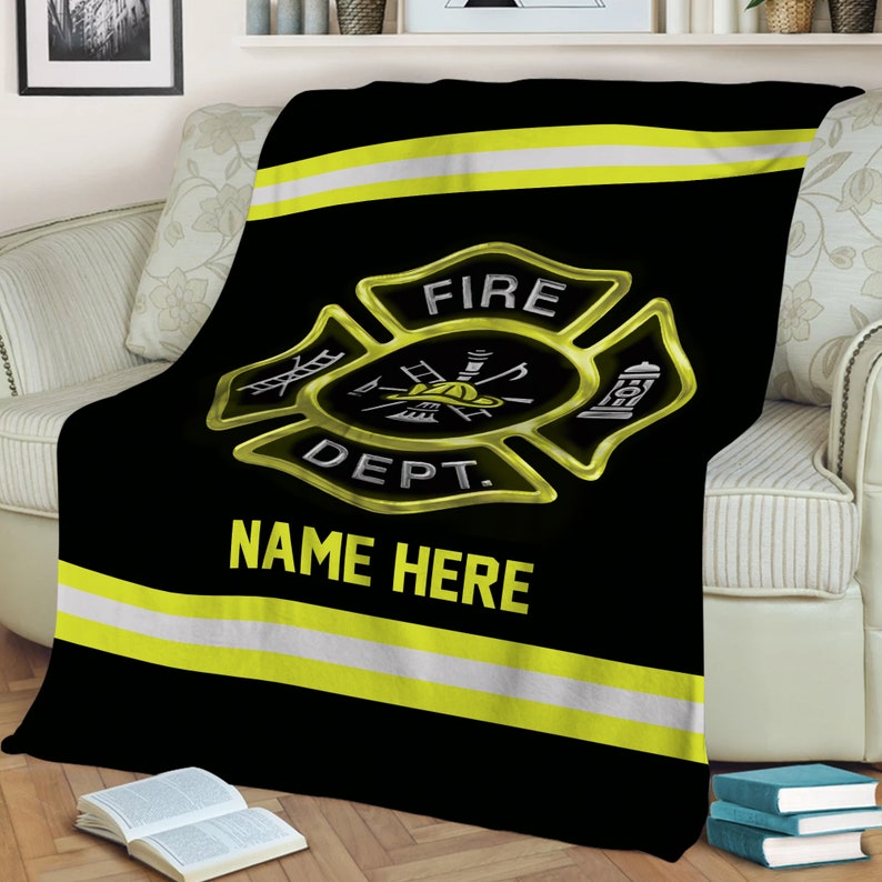 Custom Firefighter Blanket, Gift For Firefighter, Firefighter Thin Red Line Throw Blanket, Firefighter Gifts, Fire Department Gifts.