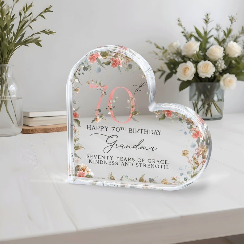 Personalized 80th Birthday Gift Plaque, Happy 80th Birthday Gift for Grandma, 70th Birthday Gift for Nan, 90th Birthday Gifts for Mother