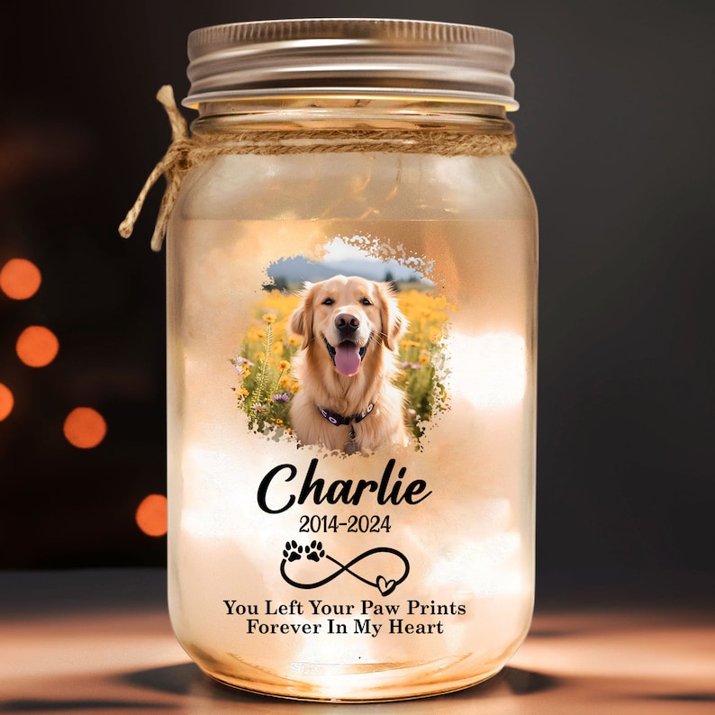 Forever Loved Dog Cat Personalized Dog Memorial Gifts For Loss Of Dog, Mason Jar Lights 16Oz, Pet Memorial Gifts For Dogs, Pet Memorial Gifts, Dog Loss Gift il_794xN.6082389680_cajc.jpg