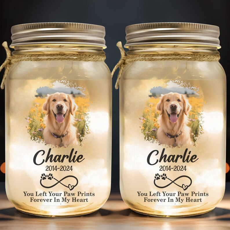 Forever Loved Dog Cat Personalized Dog Memorial Gifts For Loss Of Dog, Mason Jar Lights 16Oz, Pet Memorial Gifts For Dogs, Pet Memorial Gifts, Dog Loss Gift il_794xN.6082389684_cb6r.jpg