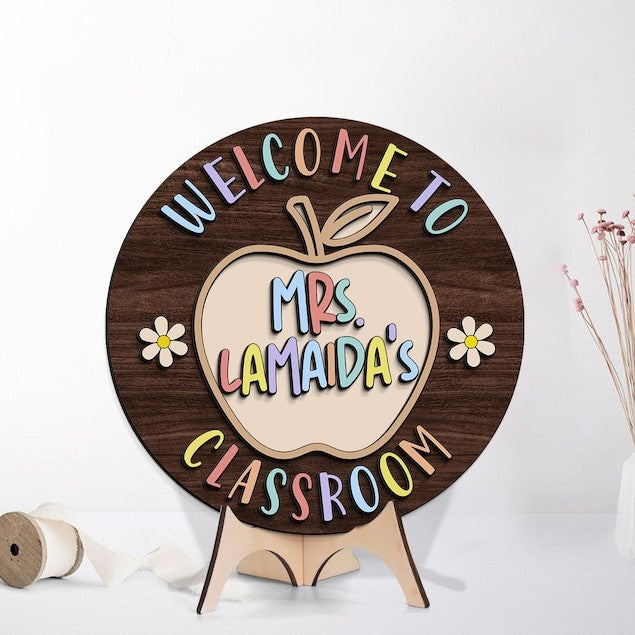 Custom 3D Teacher Door Sign, Back to School Welcome Sign, Personalized Teacher Sign, Classroom Decor, Teacher Door Hanger, Teacher Gifts il_794xN.6082514236_ad4y.jpg