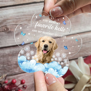 Custom Dog Photo Ornament, Dog Memorial Ornament, Pet Memorial Gifts, Dog Christmas Ornaments, Dog Loss Keepsake, Forever Loved Ornament