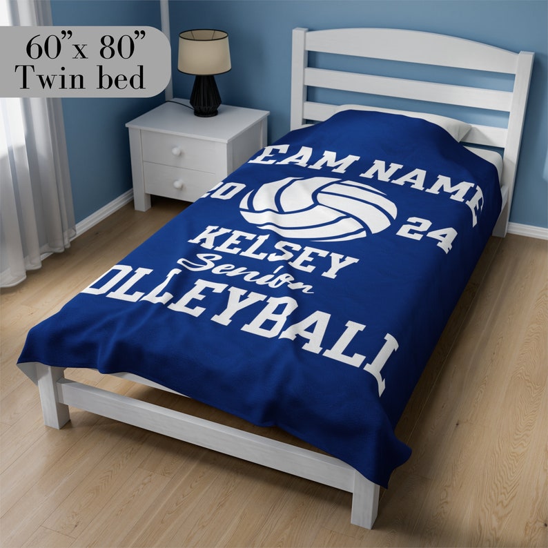 Custom Volleyball Blanket Personalized Team Name Volleyball Senior Gift for Volleyball Team Gift Girls Volleyball Gift Boys Volleyball Gifts