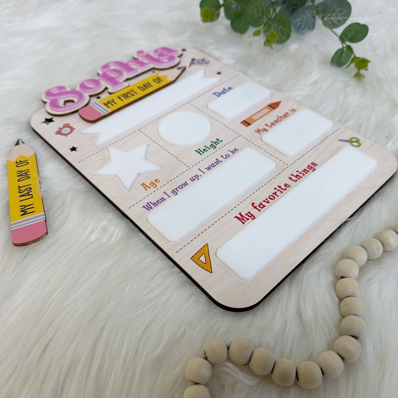 Custom First Day of School Sign, First Day of Kindergarten Sign, 1st Day of Preschool, Back to School Sign, First and Last Day Sign