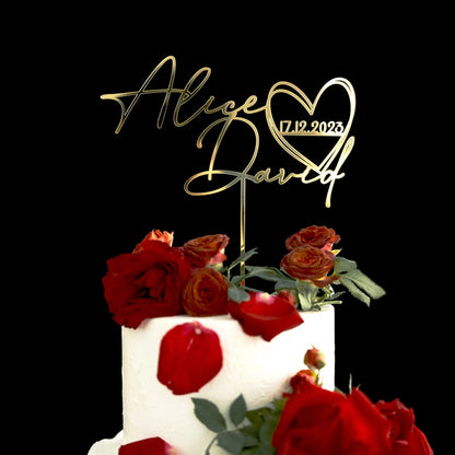 Engraved Heart Wedding Topper Handwritten Names for Couples Rustic Ceremony Decor Wedding and Anniversary Decor il_794xN.6084345491_fjtl.jpg