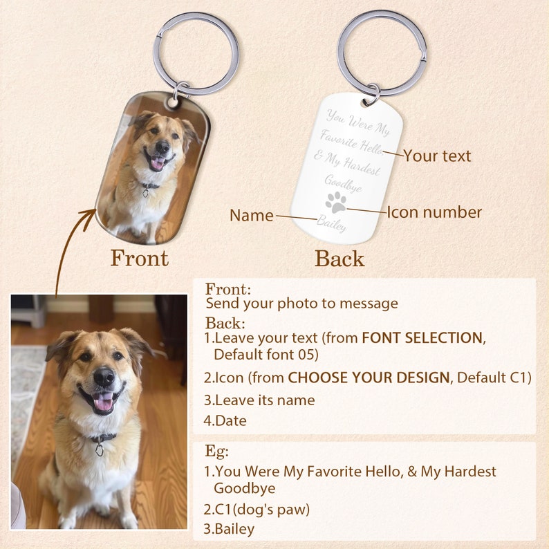 Custom Dog Photo Keychain, Cat Picture Keychains, Keyring For Pet Loss, Custom Pet Keychain, Engraved Pet Name Key Chain, Dog Memorial Gift il_794xN.6084506791_e98l.jpg