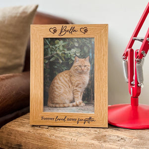 Personalised Pet Memorial Gift Photo Keepsake | Cat Memorial Gift | Dog Picture Frame, Pet Loss Sympathy Frame, Engraved Pet Memorial