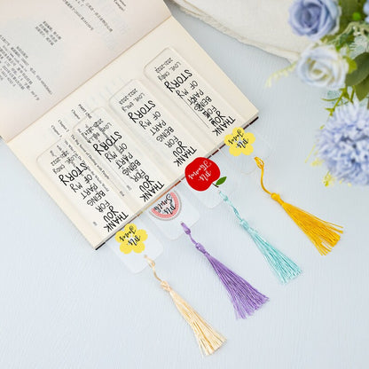 Teacher Appreciation Gift,Custom Teacher Gifts,Teacher Bookmark,Personalized Bookmark,Thank You Teacher,End Of Year Gift from Students