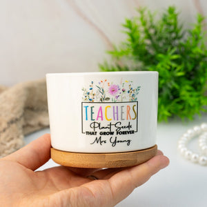 Custom Teacher Appreciation Gift,Thank You Teacher Plant Pot,Flower Pot for Teacher,End Of Year Gift ,Thank You Gifts,Back to School Gifts