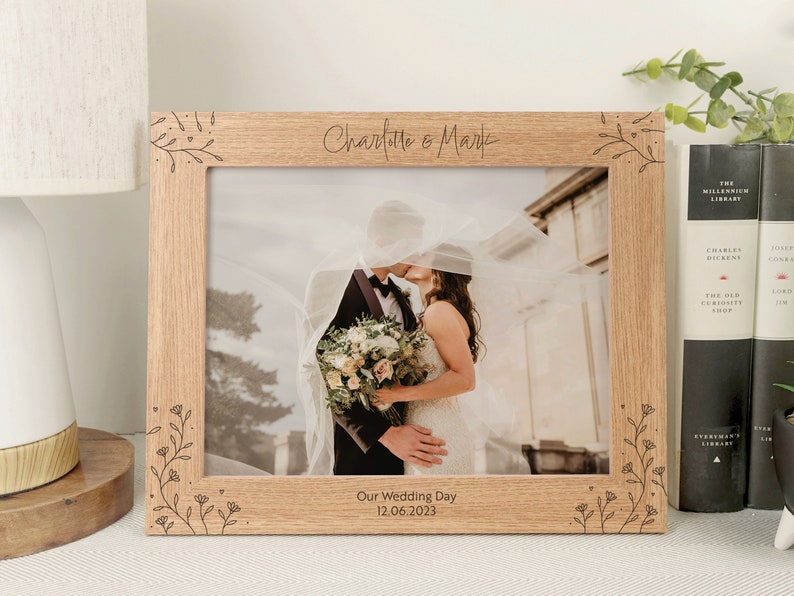 Personalised engraved photo frame
