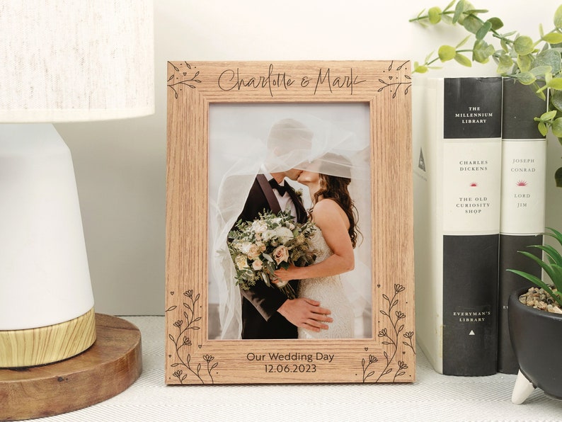 Personalised engraved photo frame