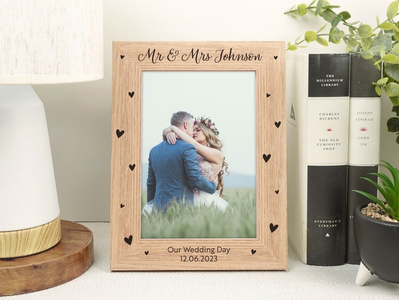 Personalised engraved photo frame