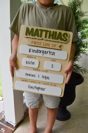 Personalized First Day of School Sign. Custom Last Day of School Sign. Wooden Sign. Kids School Sign il_794xN.6088386881_ncu1.jpg?v=1720405626