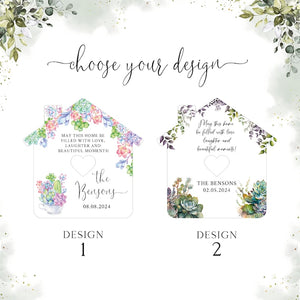 Housewarming Gift, New Home Gift,Personalized, New Home Acrylic Plaque, Floral Realtor Closing Gift, Our First Home Gift, Gift for Homeowner