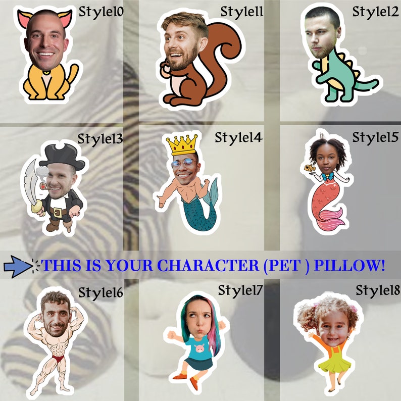 Custom Shaped Pillow From Photo,3D Face Photo Pillow,My Face Pillow,Face on Costume Body Style,Funny Pillow,cartoon image doll,Kid Gifts