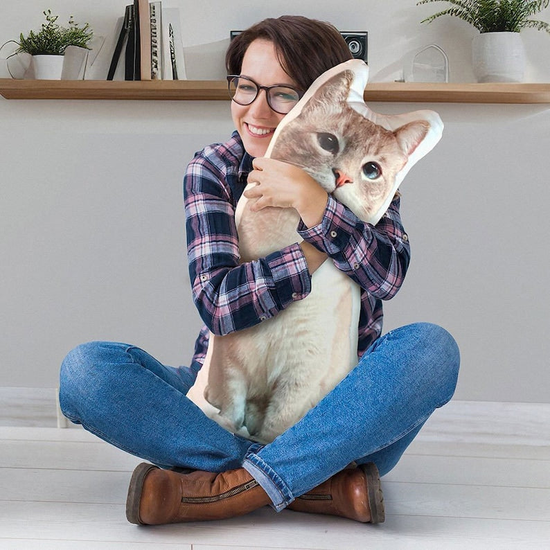 Cat Picture Pillow Custom Pet Pillow Dog Pillows Gift Custom 3D Pet Pillow from Photo | Personalized Dog/Cat Shaped Throw Pillow il_794xN.6091057245_o4i3.jpg
