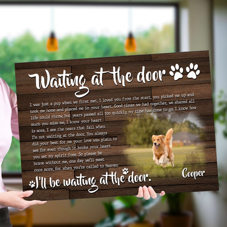 Waiting At The Door Pet Memorial Gift | Personalized Dog Memorial Gift Wall Art | Dog Lovers Gift Canvas | Loss Of Dog Gift | Memorial Poem il_794xN.6091295038_eiuc.jpg