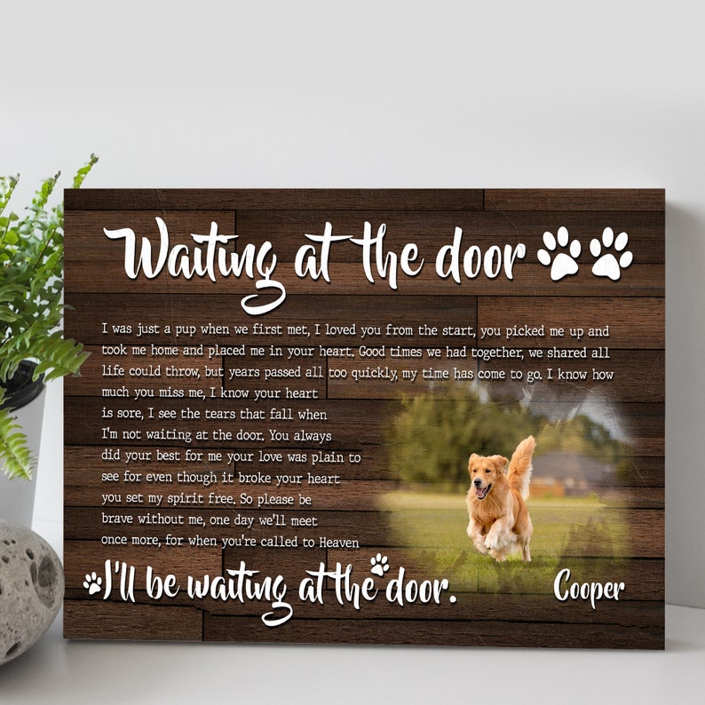 Waiting At The Door Pet Memorial Gift | Personalized Dog Memorial Gift Wall Art | Dog Lovers Gift Canvas | Loss Of Dog Gift | Memorial Poem il_794xN.6091295154_1dmb.jpg