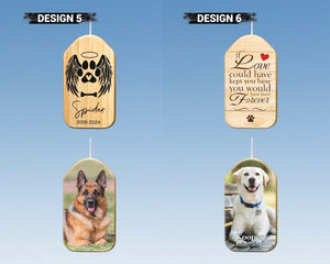 Custom Pet Memorial Wind Chime with Photo+Name, Dog Loss Keepsake, Memorial Gift, In Loving Memory Of Dog Wind Chime, Pet Wind Chime
