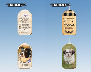 Custom Pet Memorial Wind Chime with Photo+Name, Dog Loss Keepsake, Memorial Gift, In Loving Memory Of Dog Wind Chime, Pet Wind Chime