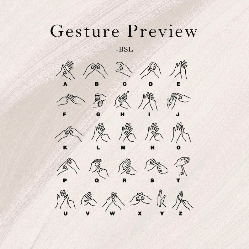 Custom Sign Language Necklace, Name Necklace in Sign Language, Friendship Necklace for Mom, Personalized Necklace for Her, Mothers Day Gift