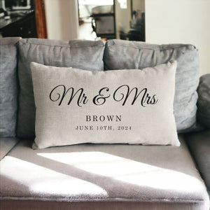 Custom Pillow, Personalized Pillow, Couple Pillow, Mr and Mrs Pillow, Wedding Pillow, Engagement Gift for Couple, Custom Wedding Gift