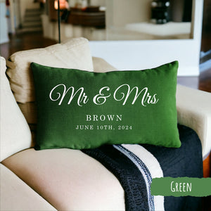 Custom Pillow, Personalized Pillow, Couple Pillow, Mr and Mrs Pillow, Wedding Pillow, Engagement Gift for Couple, Custom Wedding Gift