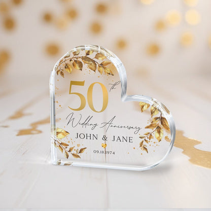 Personalized 50th Anniversary Gift, Gold Anniversary Gift, Wedding Anniversary Keepsake, 50th Anniversary Gift for Couple