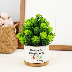 Personalized Appreciation Teacher Plant Pot,Custom Teacher Planter,Thank You Teacher Pot,Appreciation Gift,Gift For Teacher,Back To School